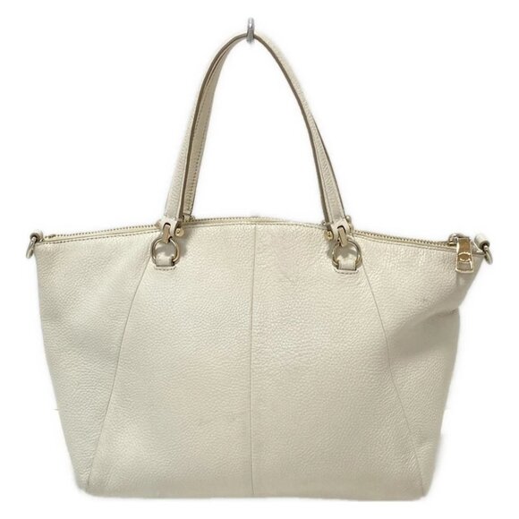 Auth COACH Pebbled Leather Prairie Satchel 34340 Cream Leather - Handbag - Picture 2 of 12